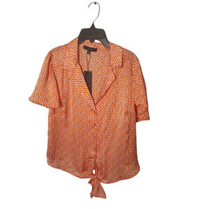 Eclair orange work blouse NWT- Size M